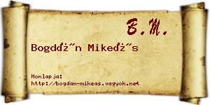 Bogdán Mikeás névjegykártya